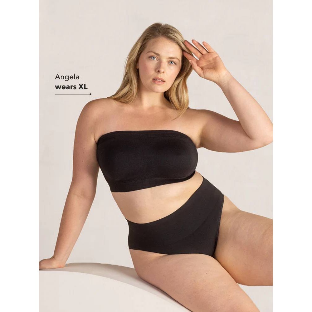 Truekind Convertible Strapless Bandeau Bra Black XL Seamless Wire-Free NWT